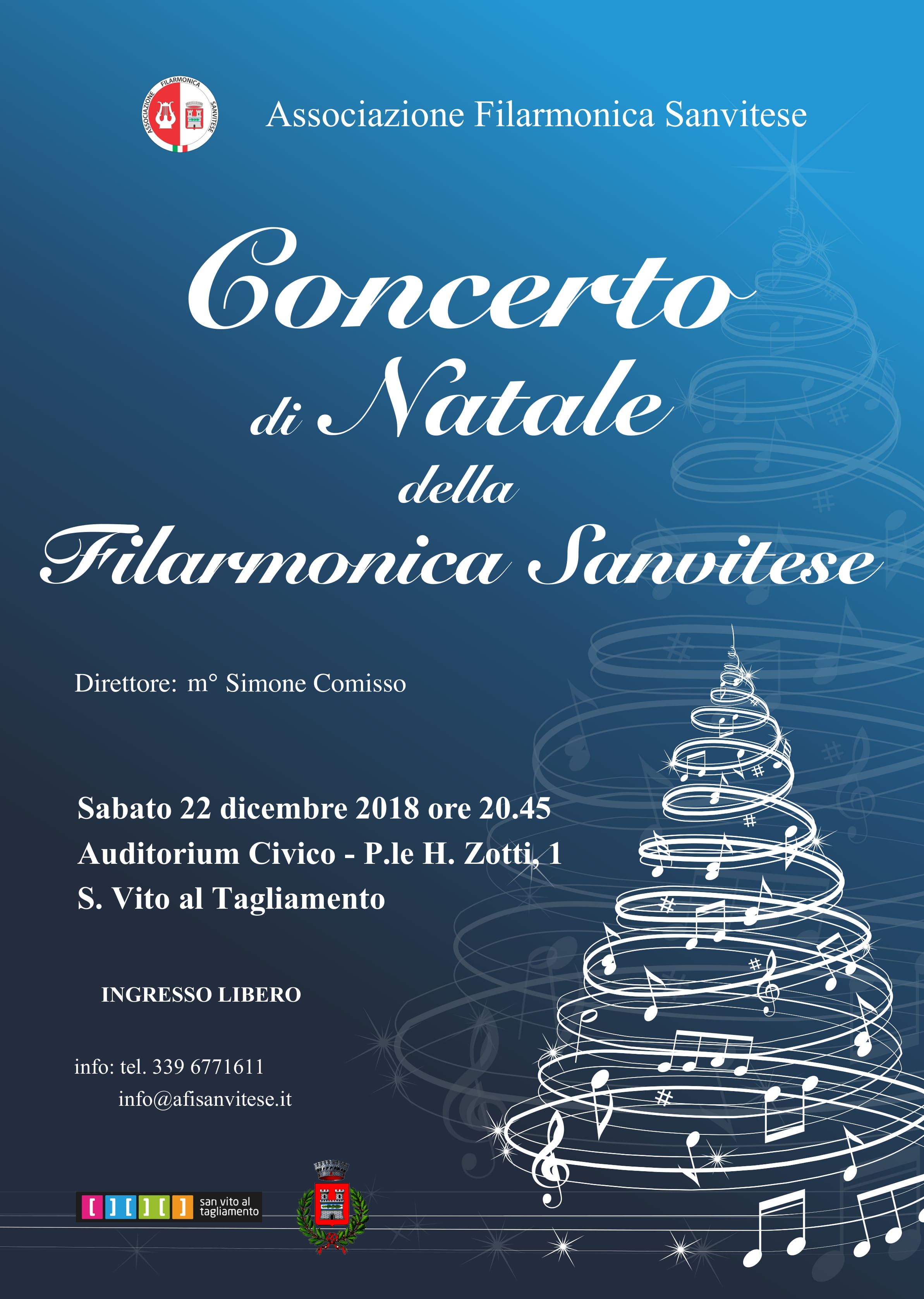Concerto Di Natale.Concerto Di Natale 22 Dicembre A S Vito Al Tagliamento Anbima Regione Friuli Venezia Giulia