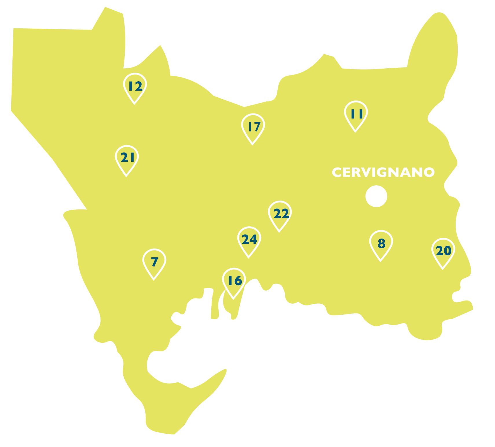 Mappa mandamento di Cervignano