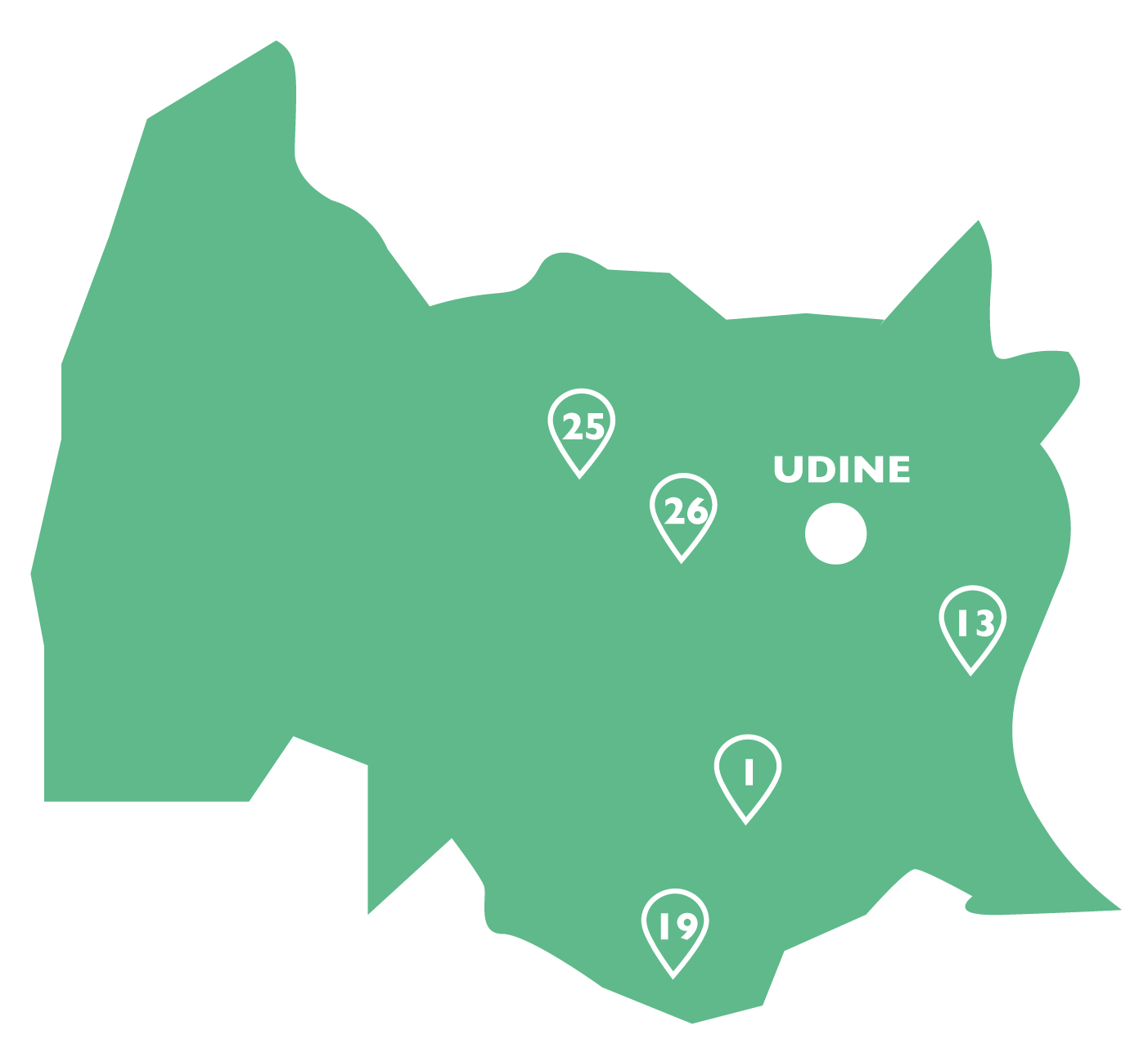 Mappa mandamento di Udine